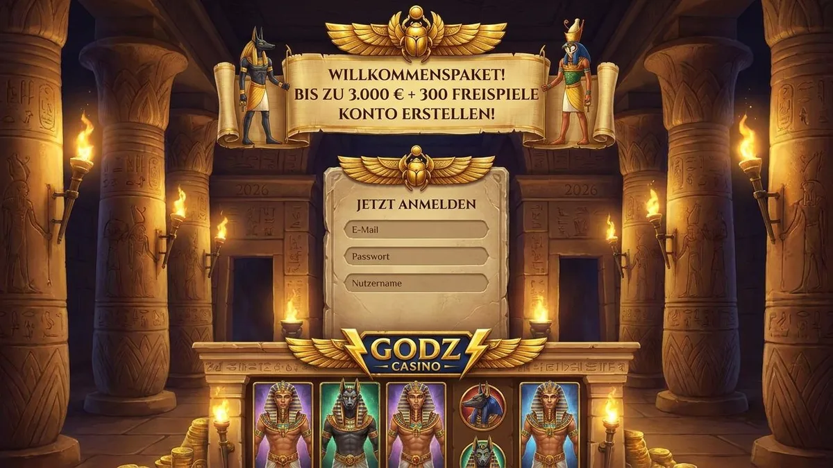 Registrierung mit Bonus bei Godz